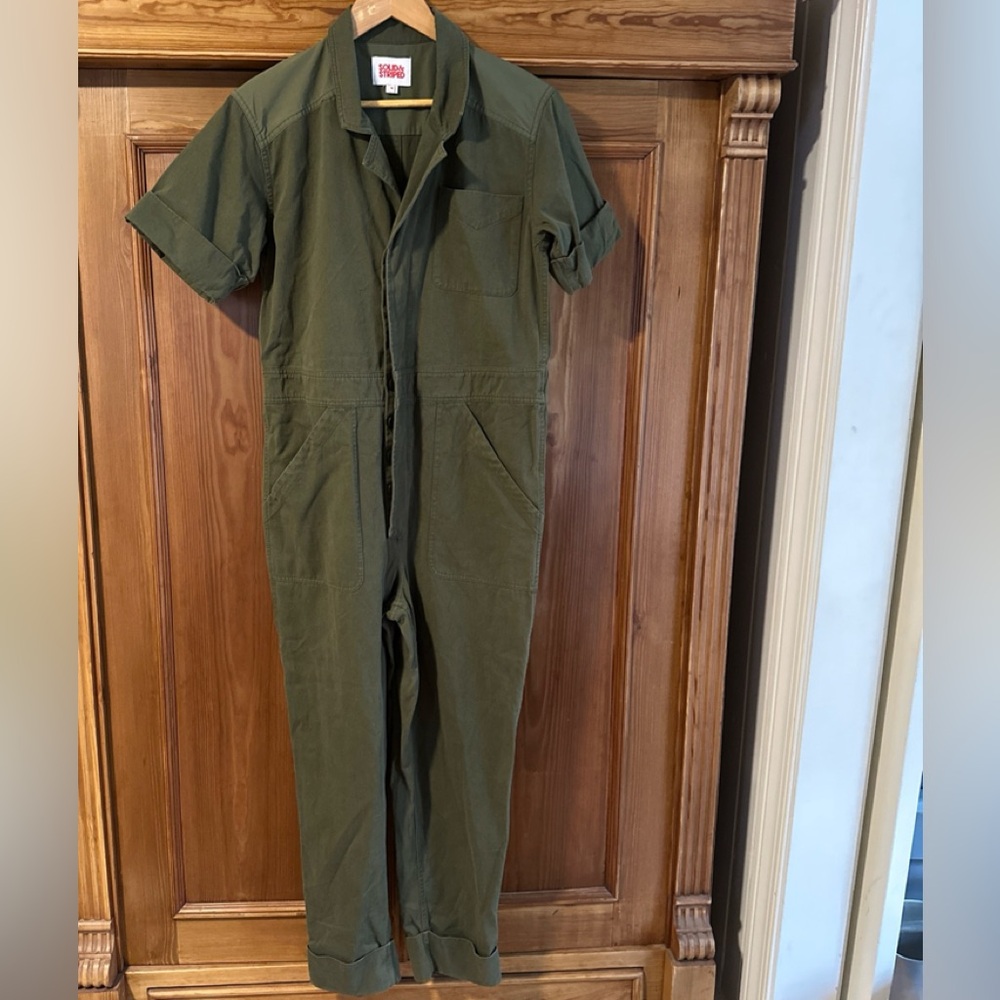 SOLID & STRIPED Olive green jumpsuit size M